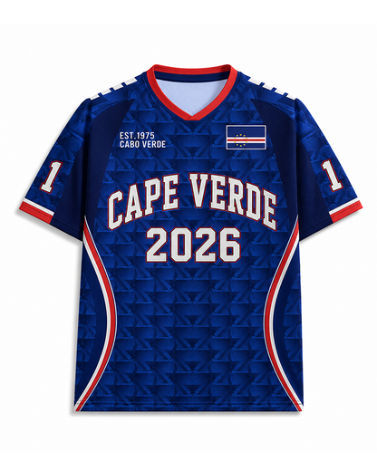 TheRetroTee Cape Verde 26 Breakout Football Mesh Jersey