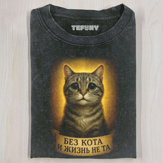 GLOWING CAT T-SHIRT