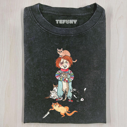 Horror Icons As Cat Lovers Shirt V1