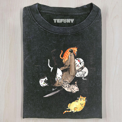 Horror Icons As Cat Lovers Shirt V2