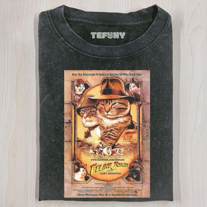 INDIANA JONES FUNNY CAT T-THIRT