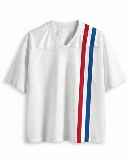 TheRetroTee Vintage 1970er-Jahre inspiriertes #10 Fußball-Mesh-Trikot
