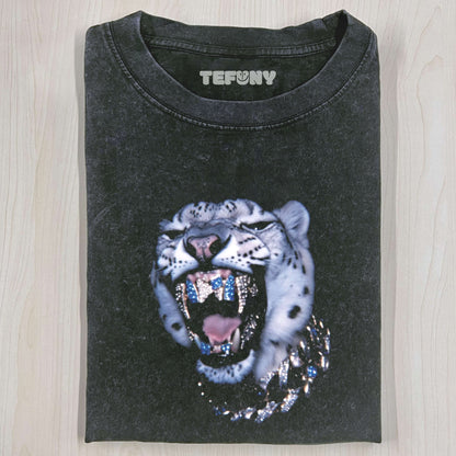 RETRO STREET STYLE & LEOPARD T-SHIRT