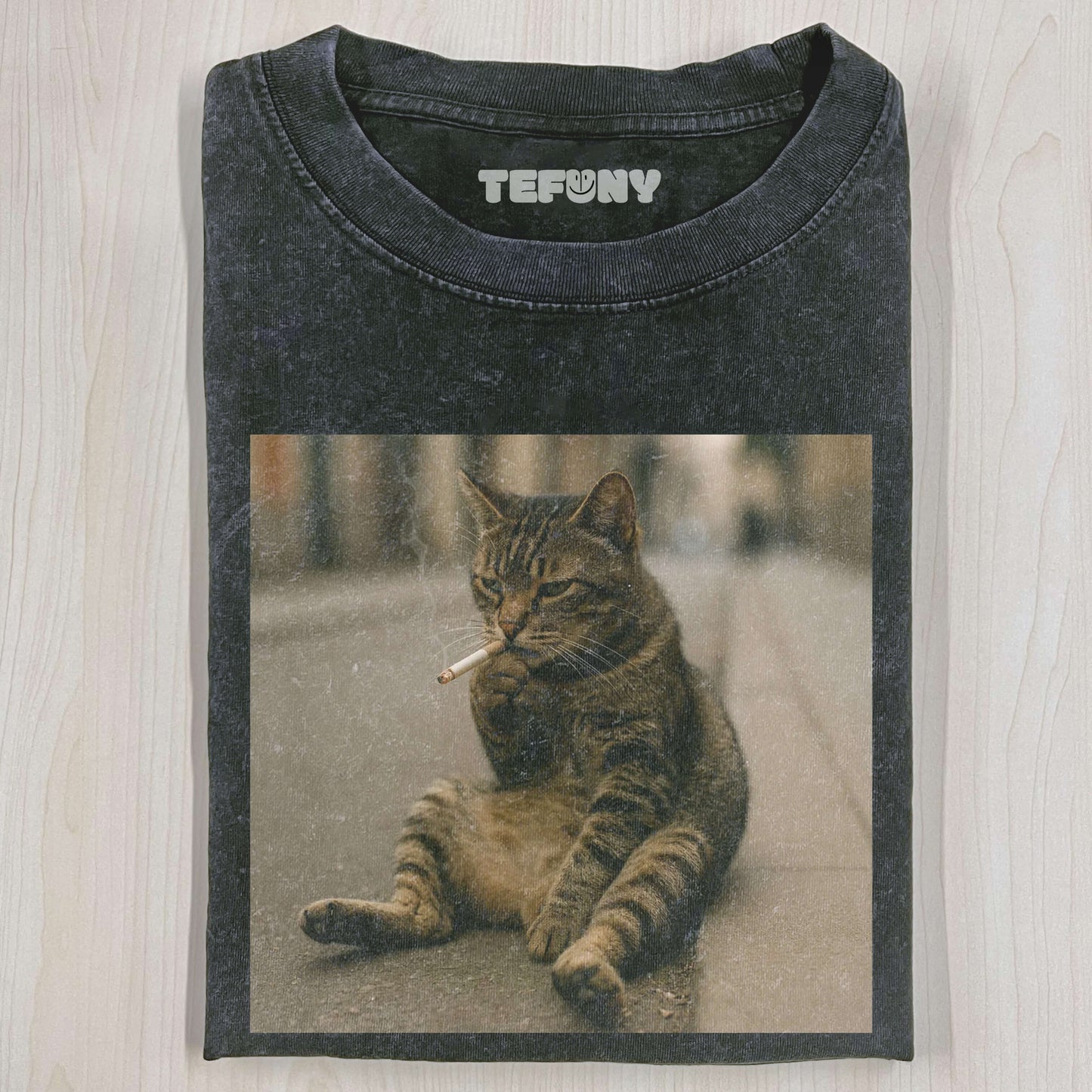 SMOKING CAT MEME T-SHIRT V1
