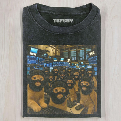 WACKY CAT MEME T-SHIRT