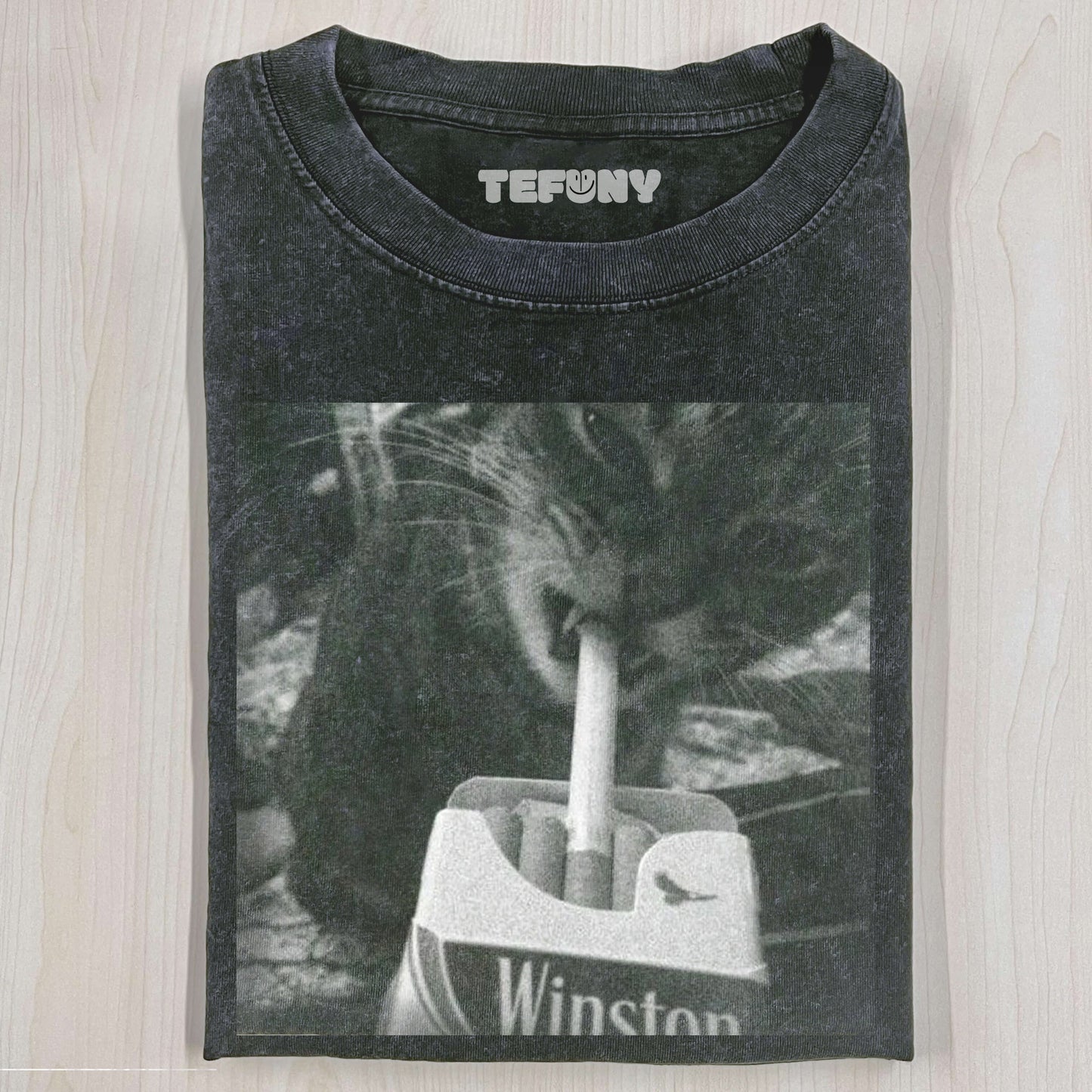 WASHED COTTON CAT V1 T-SHIRT