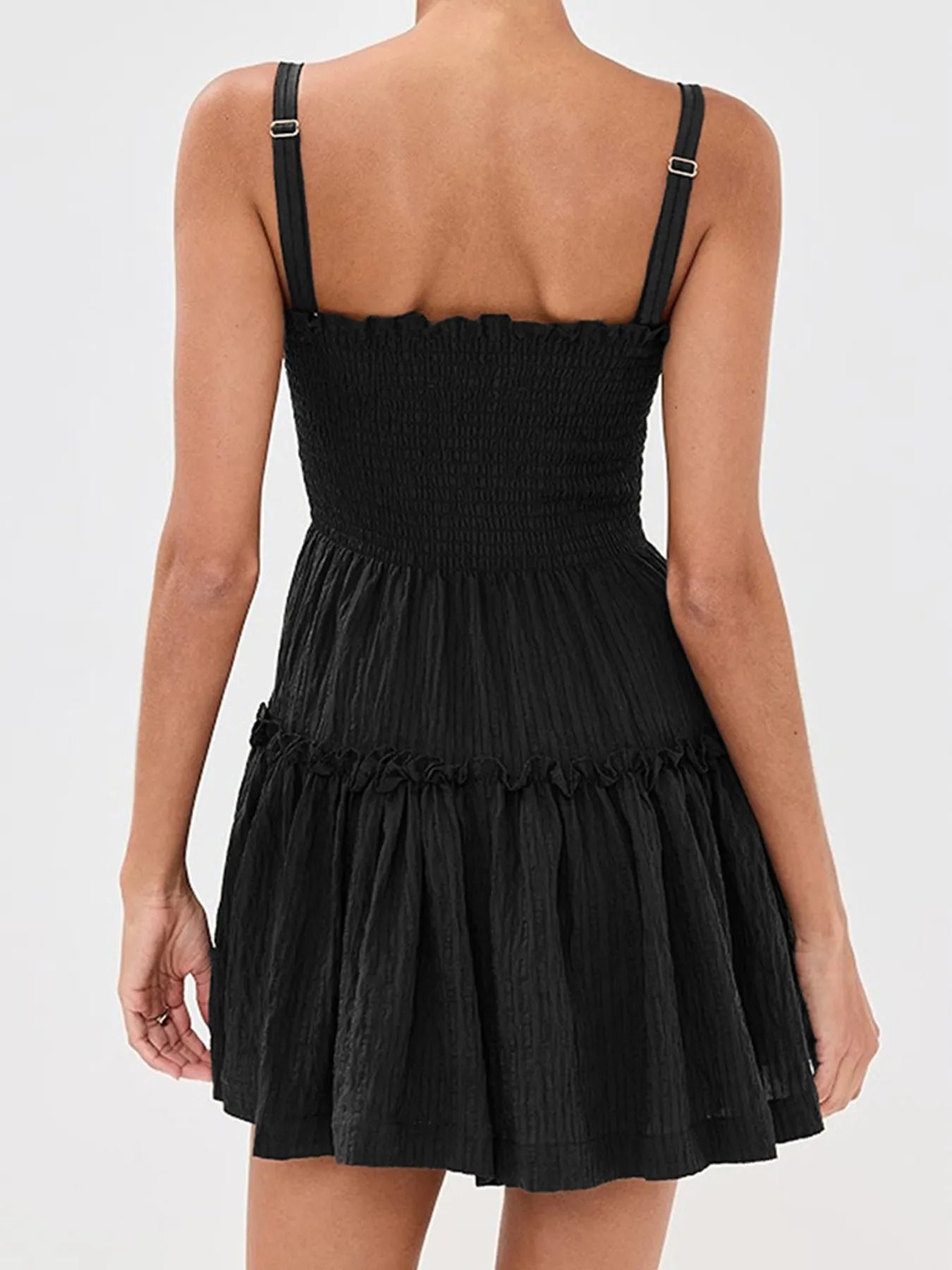 Smocked Frill Cami Mini Dress