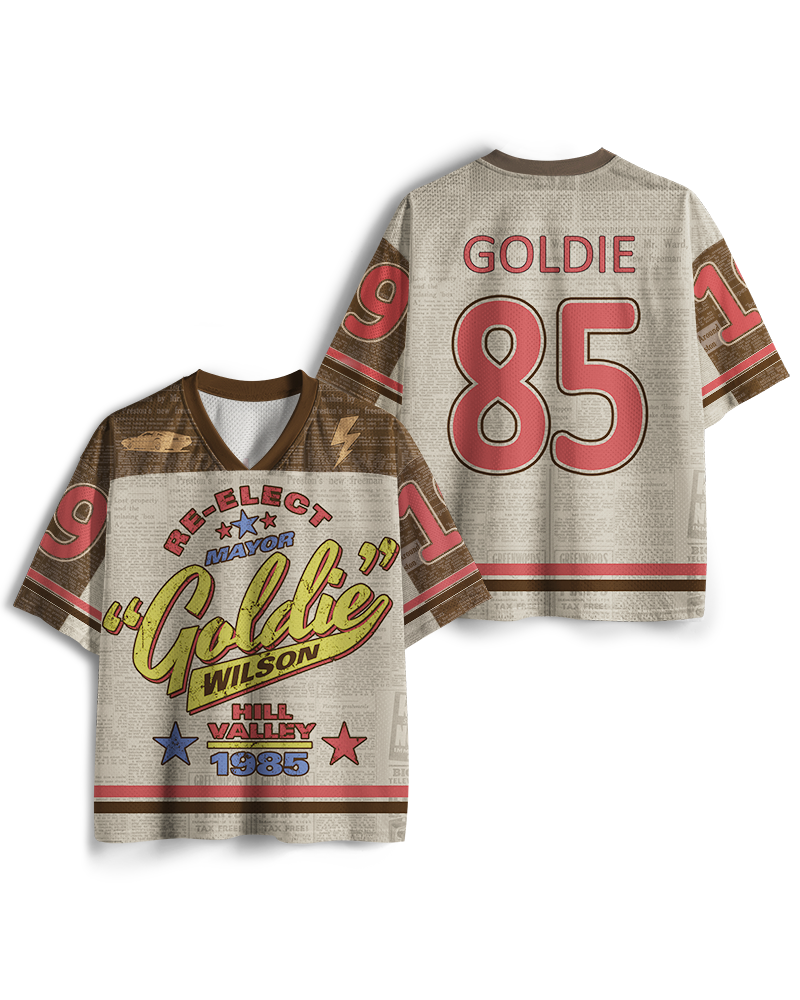 TheRetroTee Bürgermeister Goldie Wilson wiederwählen 1980er Mesh-Trikot