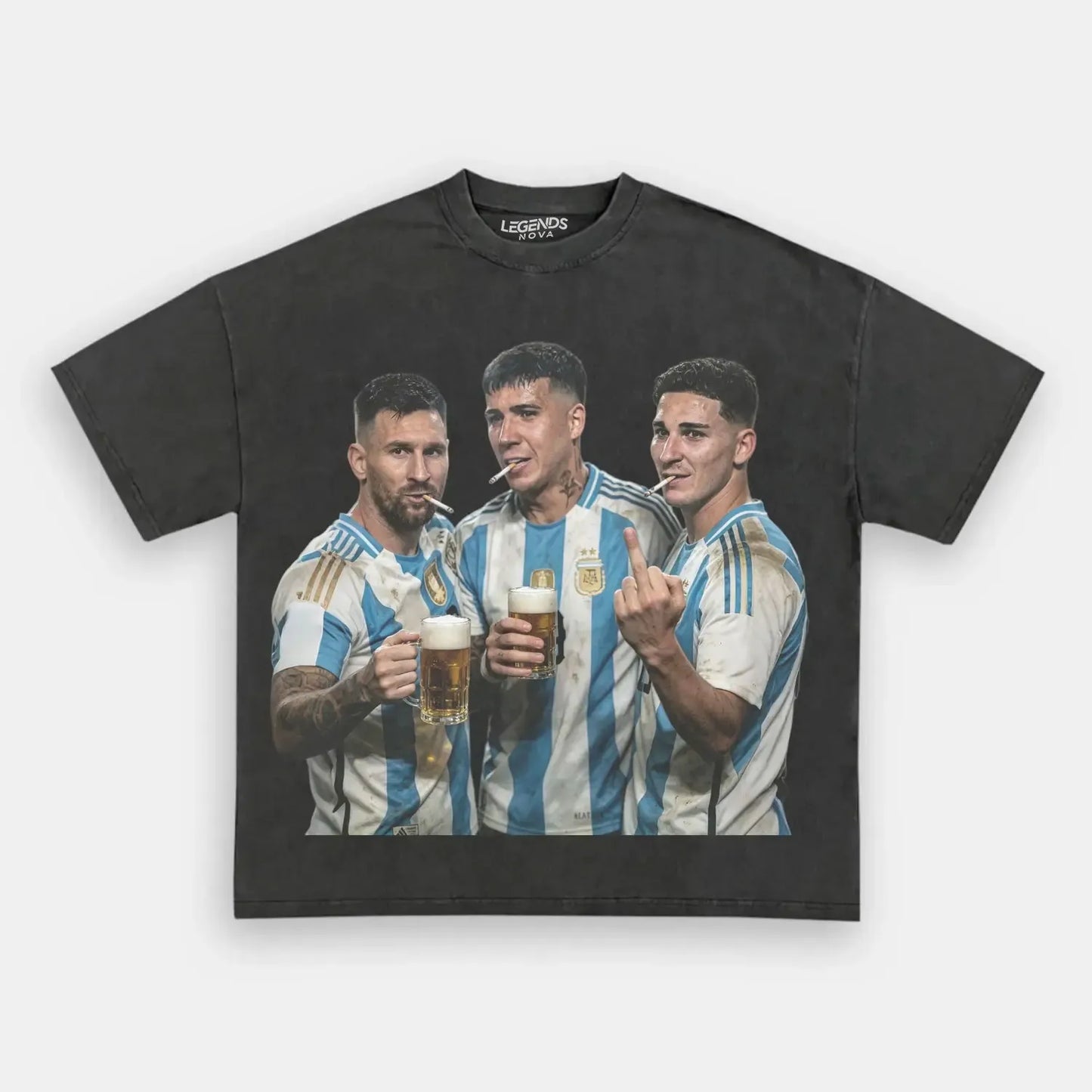 Lionel Messi & Enzo Fernández & Julián Álvarez Argentina Tee