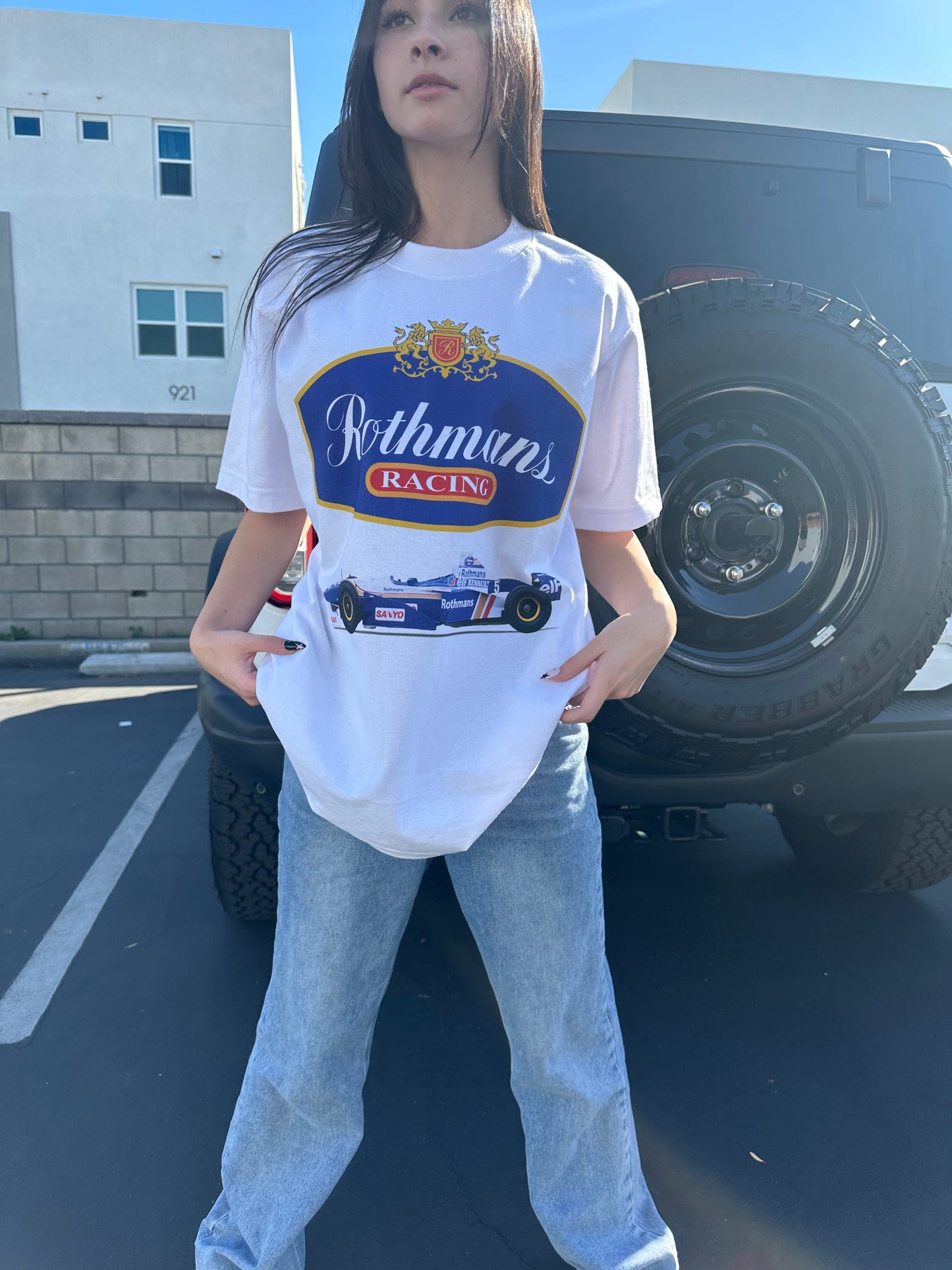 Rothman'S F1 Heavy Weight White T-Shirt