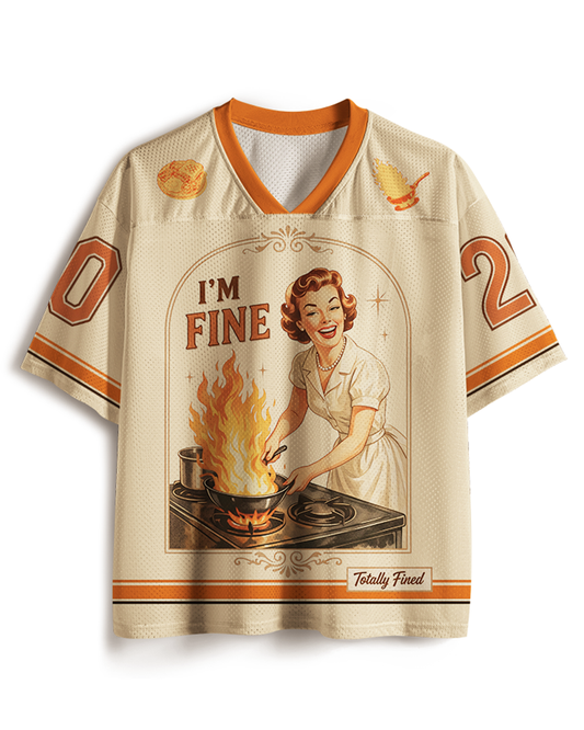 TheRetroTee I¡¯m Fine 1950s Mesh Jersey
