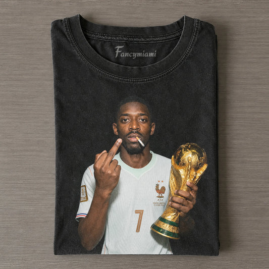 White "No. 7" Retro TEE
