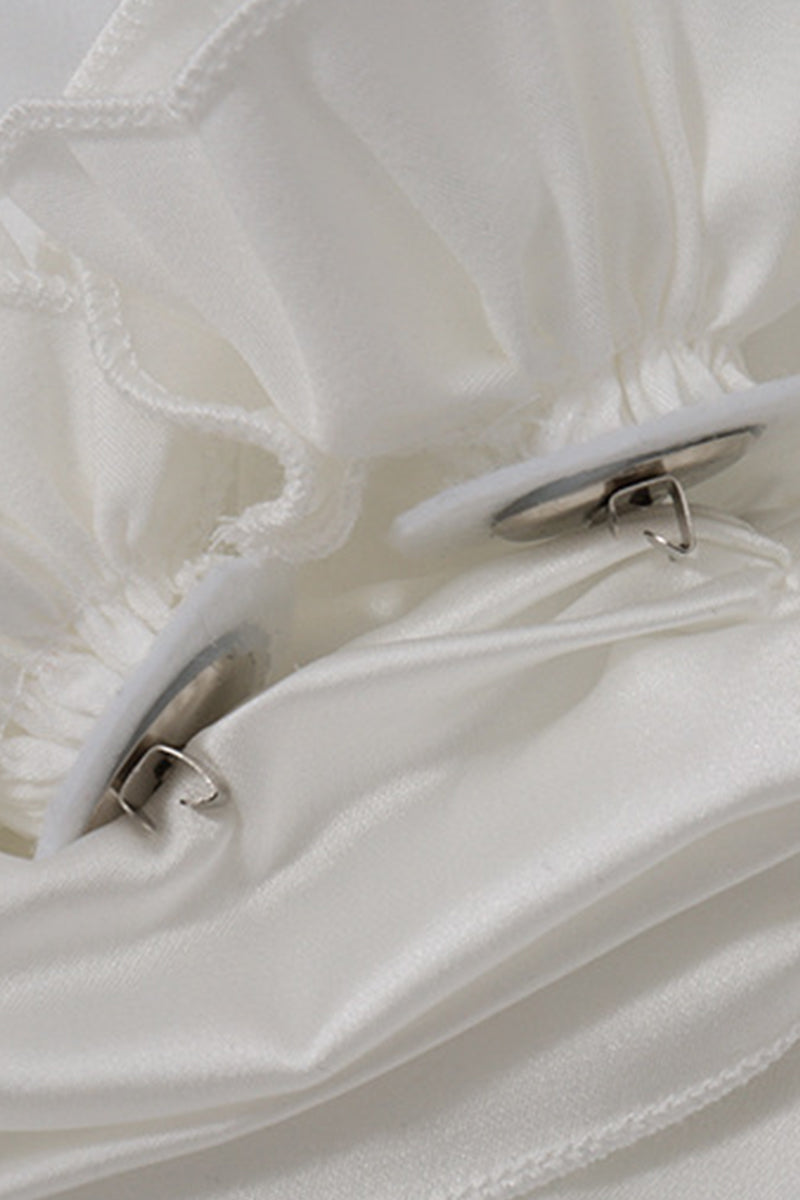 Sexy Backless Flounce Flower Shape Halter A Line Dresses