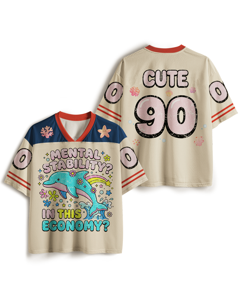 TheRetroTee Funny Mental Health 1990s Mesh Jersey