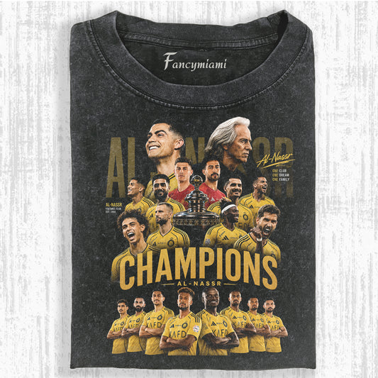 VINTAGE YELLOW KIT FOOTBALL CHAMP DISTRESSED TEE