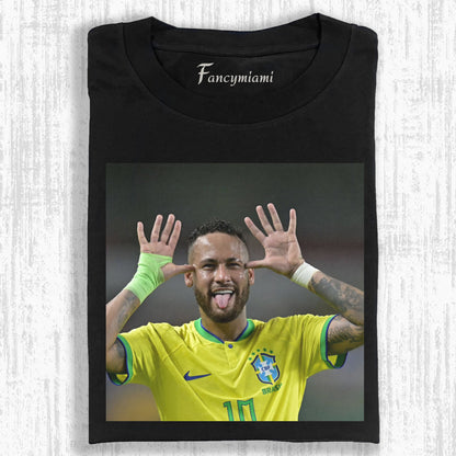 VINTAGE FUSSBALLSTAR DISTRESSED GRAPHIC T-SHIRT