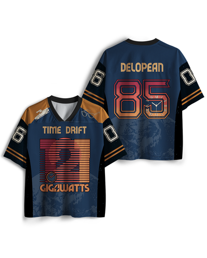TheRetroTee Maillot en maille 1,21 Gigawatts Années 80