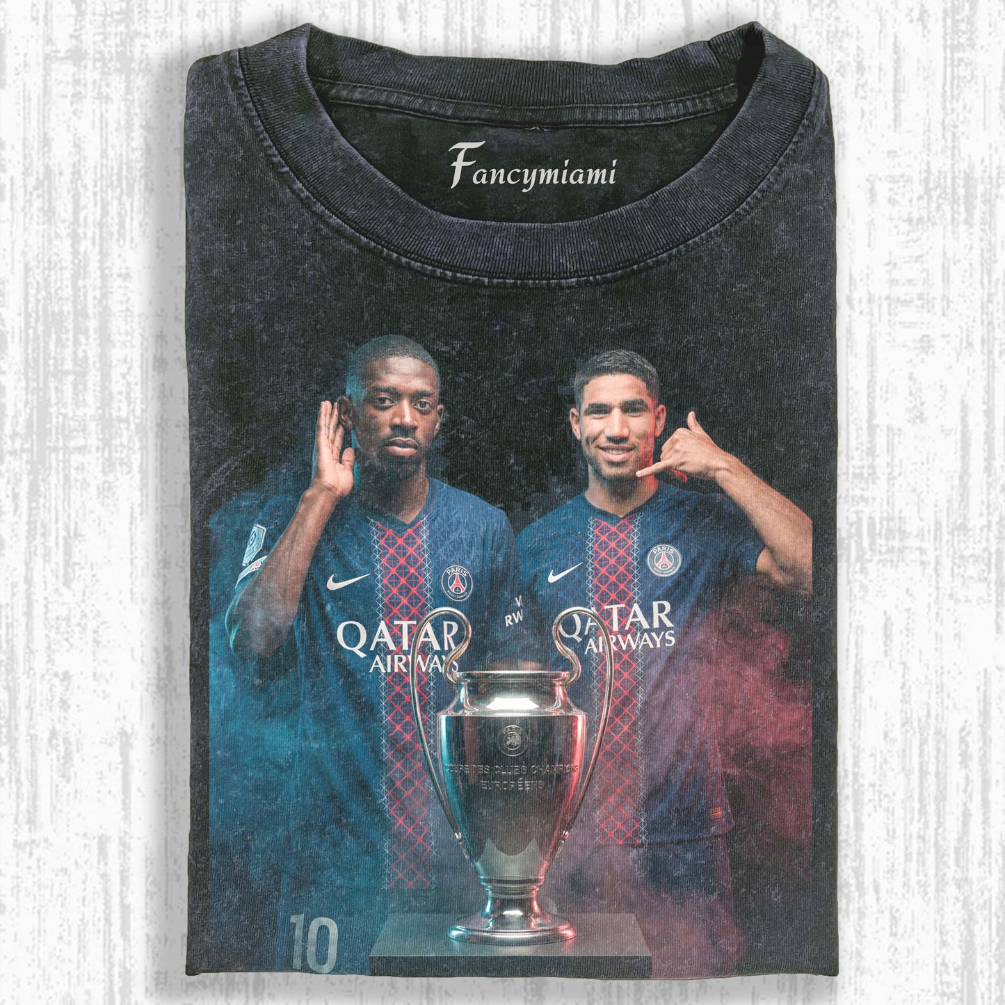 Ousmane Dembélé & Achraf Hakimi – Vintage Washed Grafik-T-Shirt