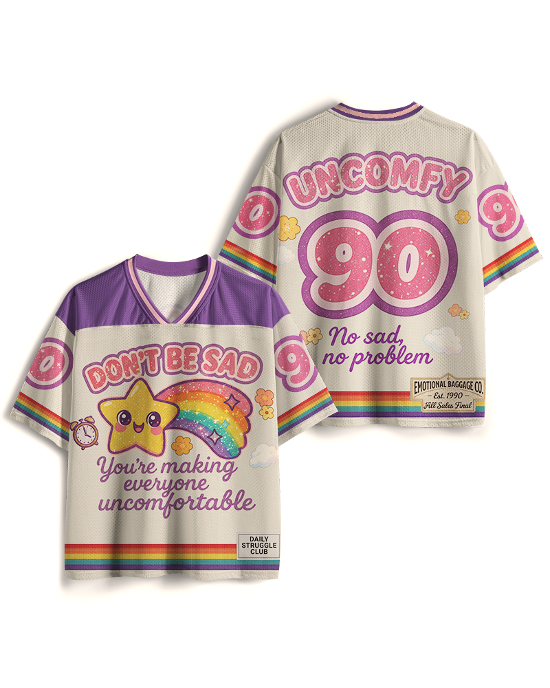 TheRetroTee Sarcastic Rainbow Star 1970er Jahre Netz-Trikot
