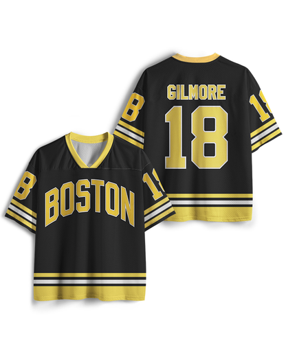 TheRetroTee Sport-Komödie Boston #18 Hockey Mesh Trikot