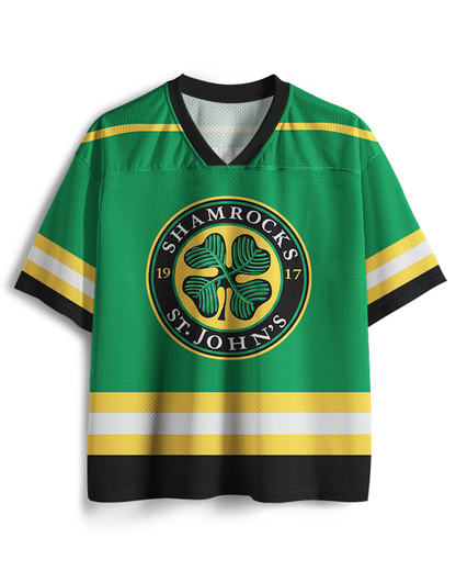 TheRetroTee Shamrocks #3 Grünes Eishockey-Mesh-Trikot