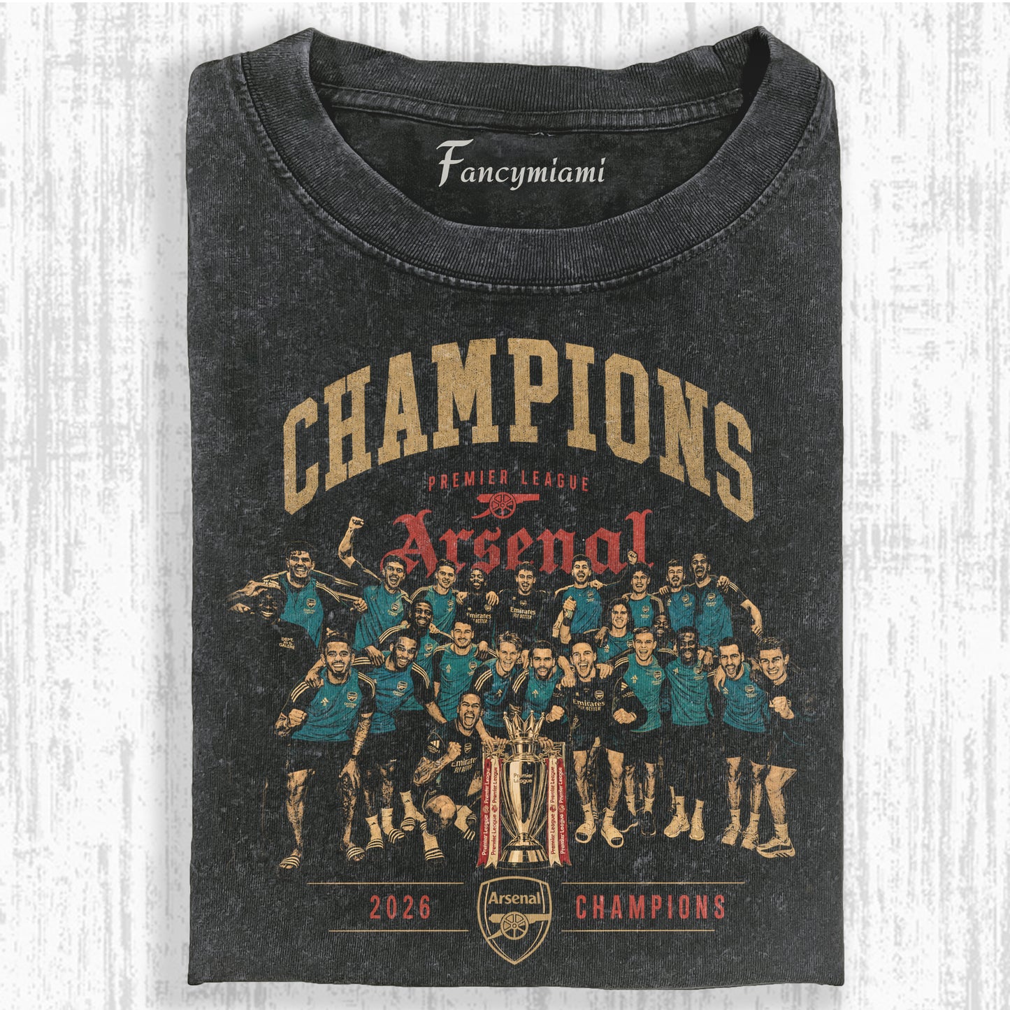 VINTAGE FOOTBALL CHAMP TEAM DISTRESSED TEE