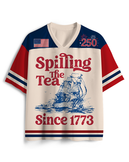 TheRetroTee Spilling The Tea Since 1773 Vintage Mesh Jersey