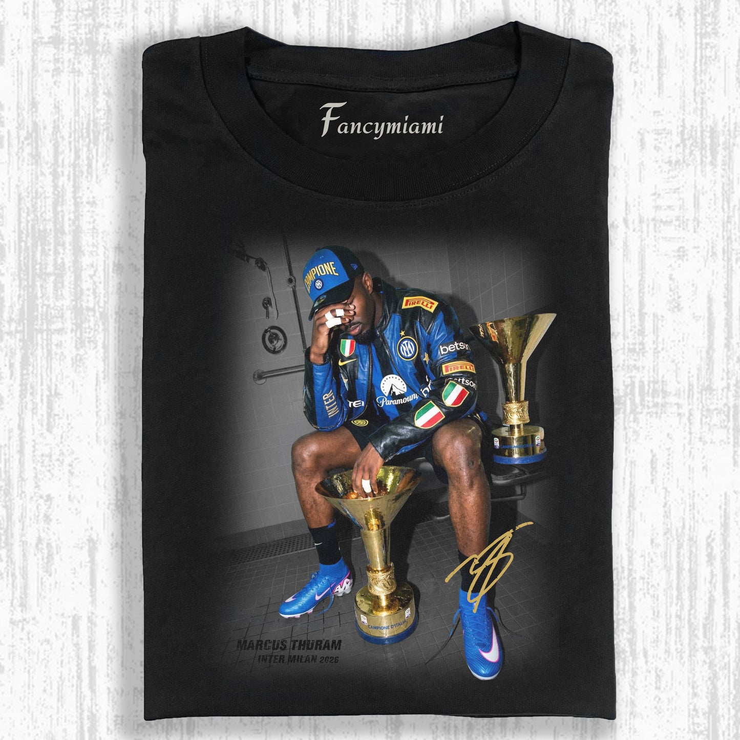 T-SHIRT GRAPHIQUE EFFET USÉ CHAMPION FOOTBALL VINTAGE