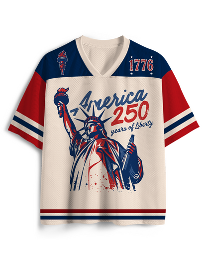 TheRetroTee 250 Ans De Liberté Maillot Mesh Vintage