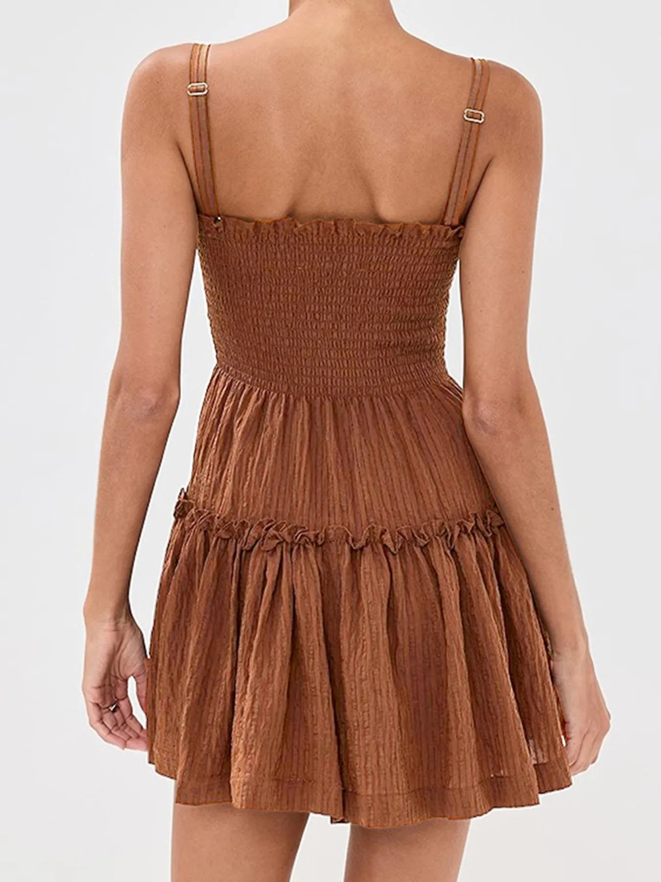 Smocked Frill Cami Mini Dress