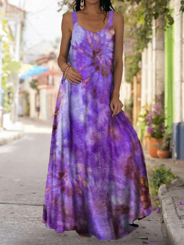 Beach Bohemian Sleeveless Plus Size Maxi Dress