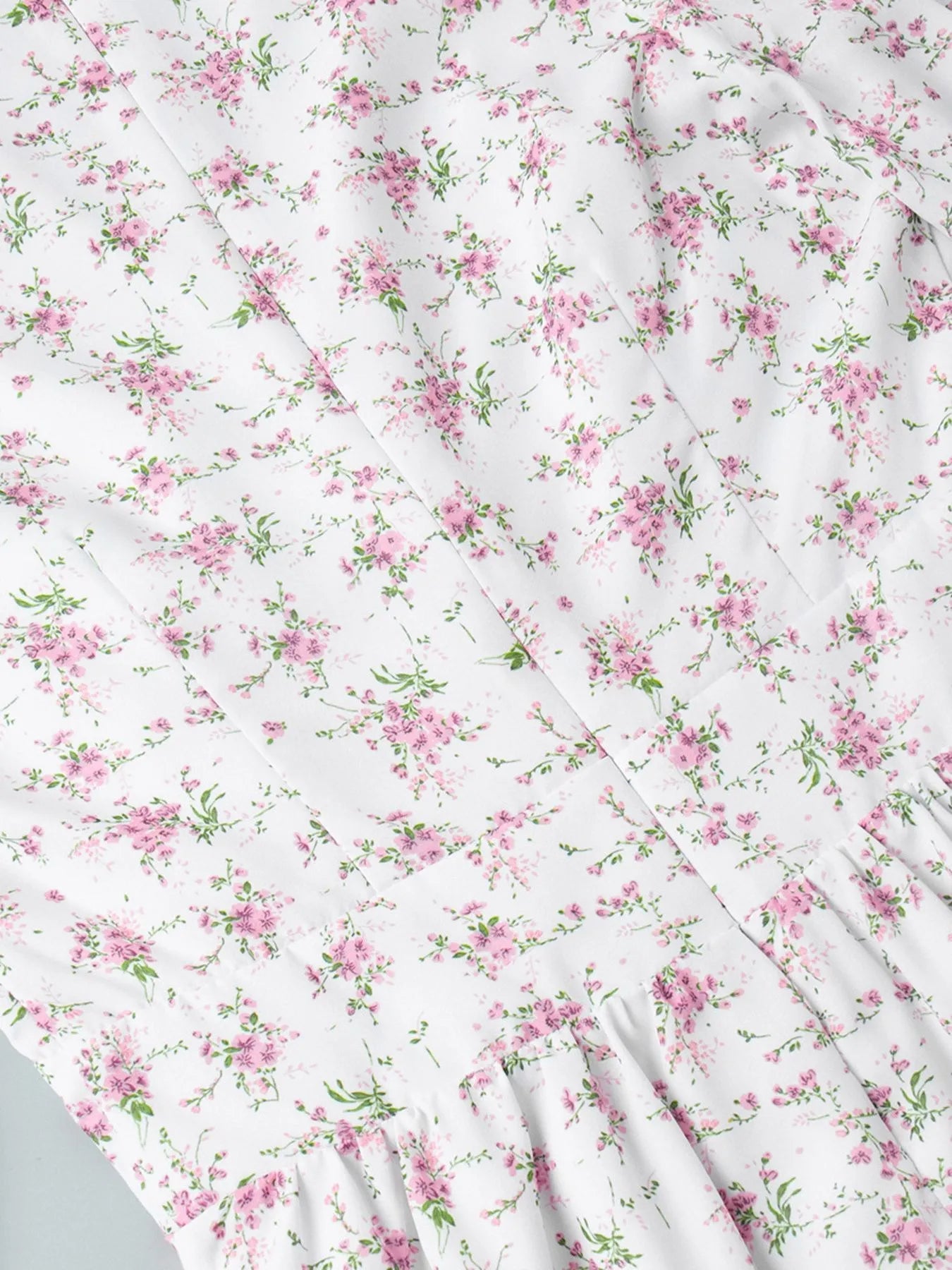 Floral Print Balloon Sleeve Dress