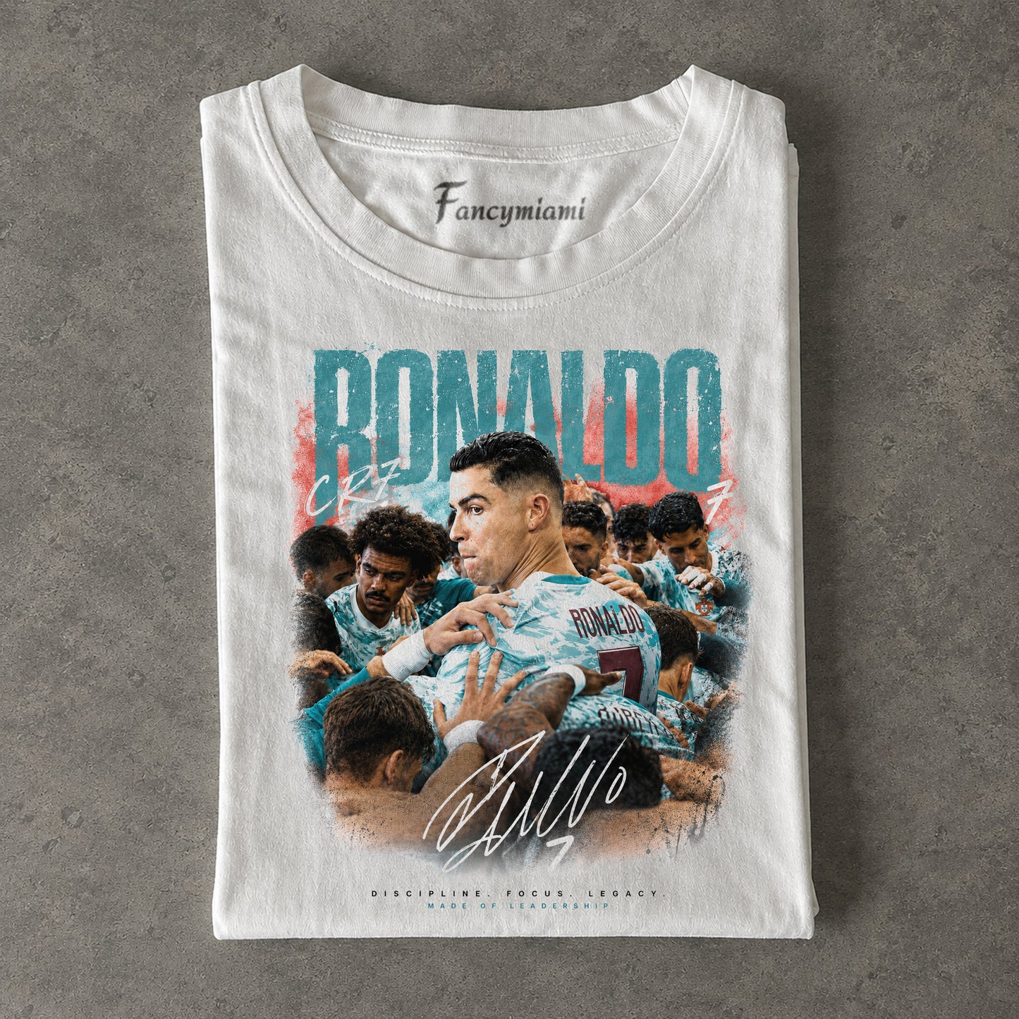 T-Shirt mit verwaschenem Grafikdruck „National Soccer Vintage“