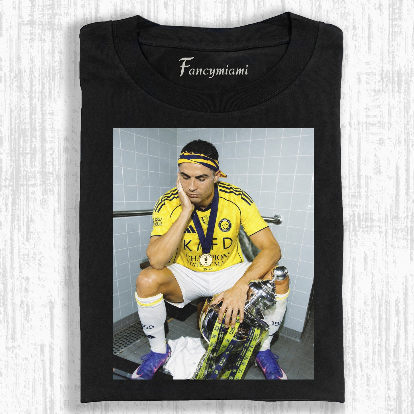 VINTAGE YELLOW KIT FOOTBALL CHAMP DISTRESSED TEE