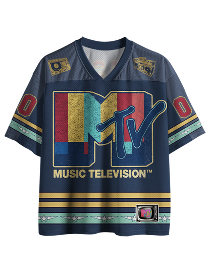 TheRetroTee TV-Signal-Logo 1980er Mesh-Trikot