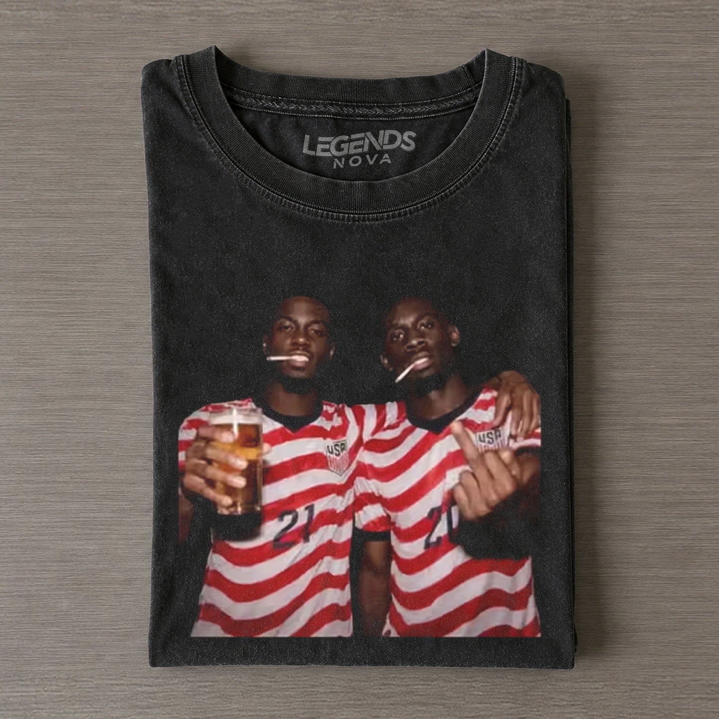 Timothy Weah & Folarin Balogun American Soccer Style Tee