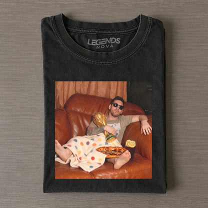 Lounging Messi Argentina Funny Vintage Tee