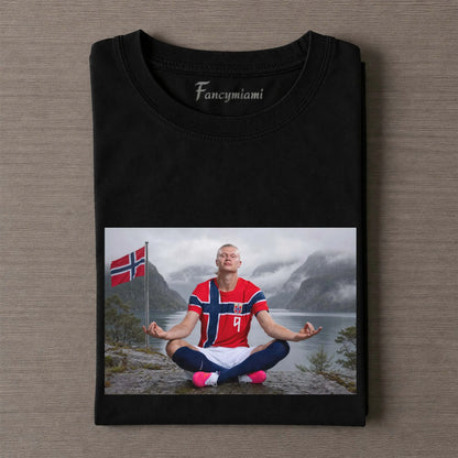 FJORD-SEE-SZENERIE-QUERSTREIFEN-JERSEY-MEDITATIONSSHIRT