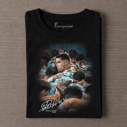 TEE-SHIRT GRAPHIQUE VINTAGE DÉLAVÉ DE FOOTBALL NATIONAL