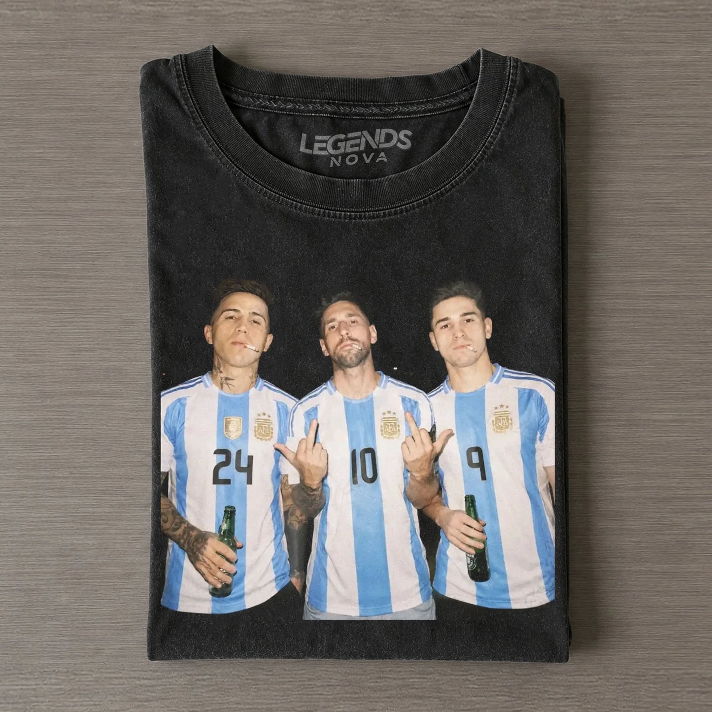 Enzo Fernández & Lionel Messi & Julián Álvarez Argentina Tee
