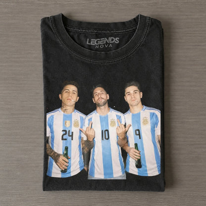 Enzo Fernández & Lionel Messi & Julián Álvarez Argentina Tee