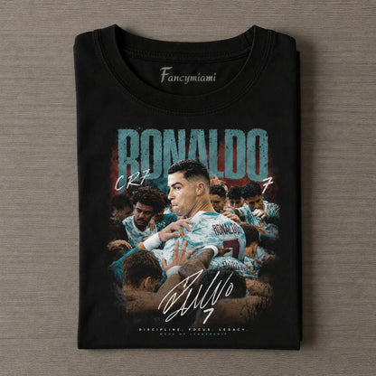 T-Shirt mit verwaschenem Grafikdruck „National Soccer Vintage“