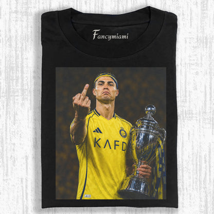 VINTAGE GELBES TRIKOT FUSSBALLMEISTER DISTRESSED T-SHIRT