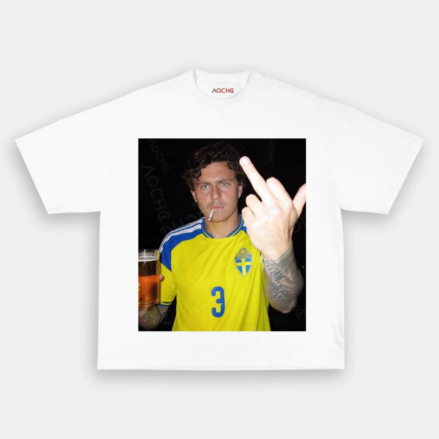 Sweden Football Style Tee 4