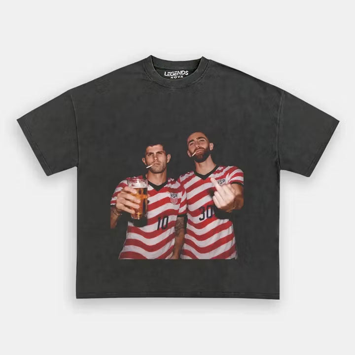 Christian Pulisic & Giovanni Reyna American Soccer Style Tee