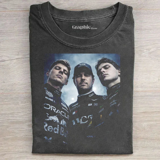 F1 Three Kings Together:Max Verstappen & Sergio Pérez & Oscar Piastri T-shirt