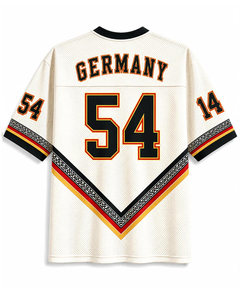 TheRetroTee Vintage Germany Heritage Football Mesh Jersey