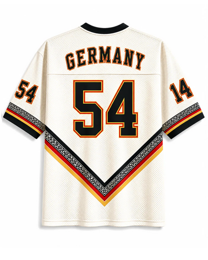 TheRetroTee Vintage Germany Heritage Football Mesh Jersey