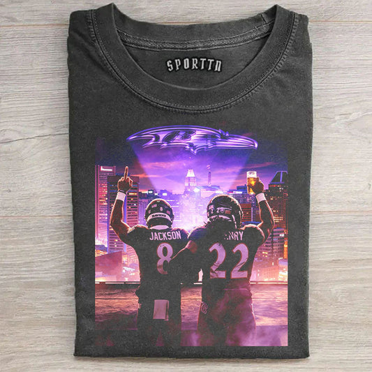 Lamar Jackson #8 & Derrick Henry #22 NFL T-shirt