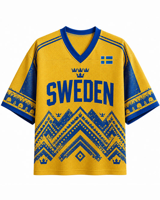 TheRetroTee Custom Sweden Soccer Mesh Jersey